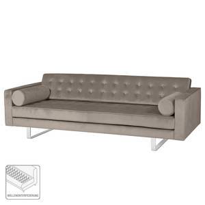 Sofa Chelsea III (3-Sitzer) Microfaser - Stoff Tond: Hellgrau - Kufen