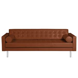 Sofa Chelsea IV (3-Sitzer) Echtleder - Echtleder Lasde: Cognac - Zylinder