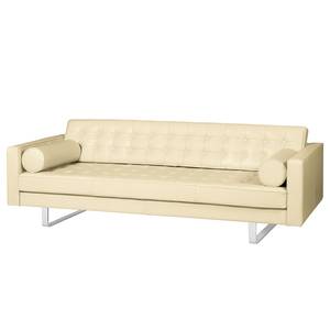 Sofa Chelsea IV (3-Sitzer) Echtleder - Echtleder Lasde: Creme - Kufen