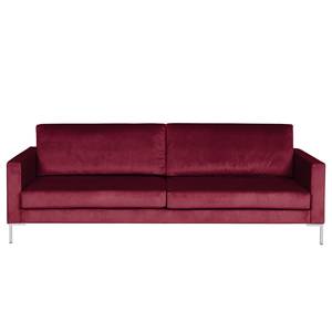 Sofa Portobello III (3-Sitzer) Samt - Stoff Tond: Bordeaux - Eckig