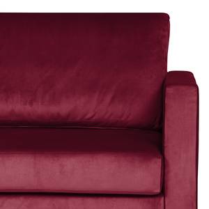 Sofa Portobello III (3-Sitzer) Samt - Stoff Tond: Bordeaux - Eckig