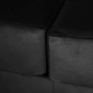 Sofa Portobello III (3-Sitzer) Samt - Stoff Tond: Schwarz - Kufen