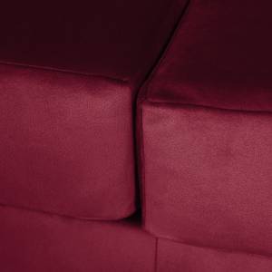 Sofa Portobello III (3-Sitzer) Samt - Stoff Tond: Bordeaux - Kufen