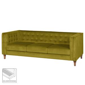 Sofa Buckingham III (3-Sitzer) Microfaser - Stoff Tond: Grün