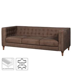 Sofa Buckingham IV (3-Sitzer) Leder - Echtleder Custo: Dunkelbraun