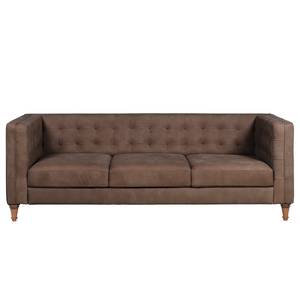 Sofa Buckingham IV (3-Sitzer) Leder - Echtleder Custo: Dunkelbraun