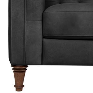 Sofa Buckingham IV (3-Sitzer) Leder - Echtleder Custo: Schwarz