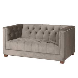 Sofa Grand II (2-Sitzer) Samt - Stoff Tond: Hellgrau