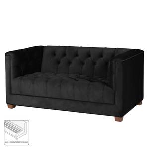 Sofa Grand II (2-Sitzer) Samt - Stoff Tond: Schwarz