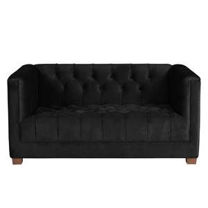 Sofa Grand II (2-Sitzer) Samt - Stoff Tond: Schwarz