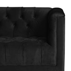 Sofa Grand II (2-Sitzer) Samt - Stoff Tond: Schwarz