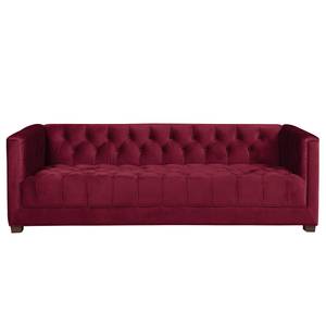 Sofa Grand II (3-Sitzer) Samt - Stoff Tond: Bordeaux