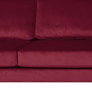 Canapé d’angle Portobello III Microfibre - Tissu Tond : Bordeaux - Largeur : 207 cm - Méridienne courte à gauche (vue de face)
