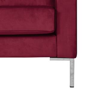 Hoekbank Portobello III Microvezel - Stof Tond: Bordeaux - Breedte: 207 cm - Longchair vooraanzicht links