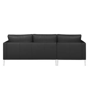 Ecksofa Portobello IV Echtleder - Echtleder Lasde: Schwarz - Breite: 207 cm - Longchair davorstehend links