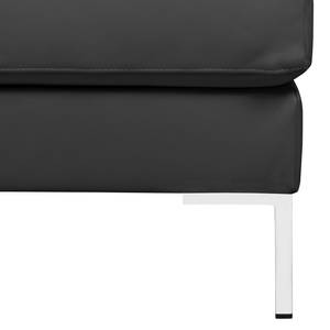 Canapé d’angle Portobello IV Cuir - Cuir véritable Lasde : Noir - Largeur : 207 cm - Méridienne courte à gauche (vue de face)