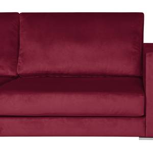 Ecksofa Portobello III Samt - Stoff Tond: Bordeaux - Breite: 251 cm - Longchair davorstehend links