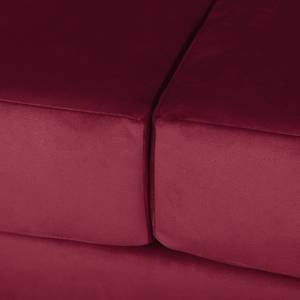 Canapé d’angle Portobello III Microfibre - Tissu Tond : Bordeaux - Largeur : 251 cm - Méridienne courte à gauche (vue de face)