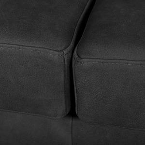 Ecksofa Portobello IV Echtleder - Echtleder Custo: Schwarz - Breite: 251 cm - Longchair davorstehend links