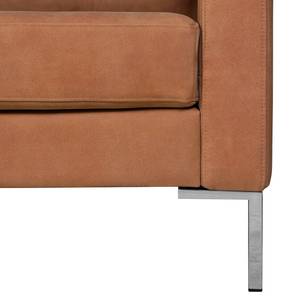 Hoekbank Portobello IV Leer - Leer Custo: Bruin - Breedte: 251 cm - Longchair vooraanzicht links