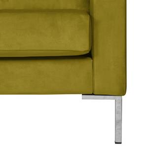 Hoekbank Portobello III Microvezel - Stof Tond: Groen - Breedte: 251 cm - Longchair vooraanzicht links