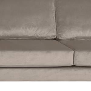 Ecksofa Portobello III Samt - Stoff Tond: Hellgrau - Breite: 207 cm - Longchair davorstehend rechts