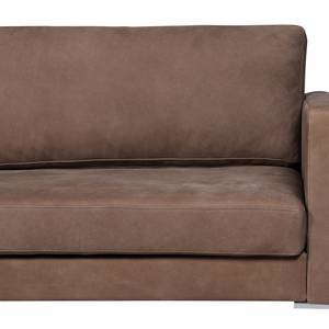 Ecksofa Portobello IV Echtleder - Echtleder Custo: Dunkelbraun - Breite: 293 cm - Longchair davorstehend links