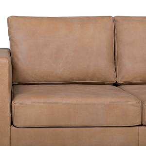 Ecksofa Portobello IV Echtleder - Echtleder Custo: Hellbraun - Breite: 207 cm - Longchair davorstehend rechts