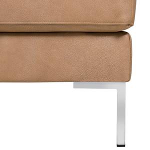 Canapé d’angle Portobello IV Cuir - Cuir véritable Custo : Marron clair - Largeur : 207 cm - Méridienne courte à droite (vue de face)
