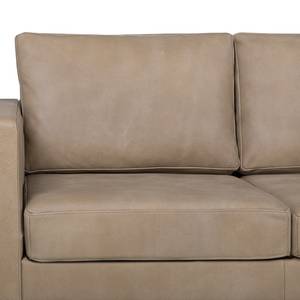 Ecksofa Portobello IV Echtleder - Echtleder Custo: Hellgrau - Breite: 207 cm - Longchair davorstehend rechts