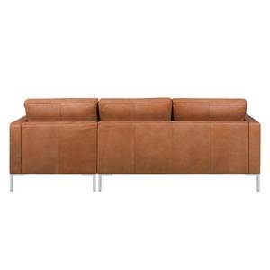 Ecksofa Portobello IV Echtleder - Echtleder Custo: Braun - Breite: 207 cm - Longchair davorstehend rechts