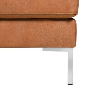 Canapé d’angle Portobello IV Cuir - Cuir véritable Custo : Marron - Largeur : 207 cm - Méridienne courte à droite (vue de face)