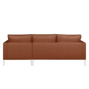 Ecksofa Portobello IV Echtleder - Echtleder Lasde: Cognac - Breite: 207 cm - Longchair davorstehend rechts