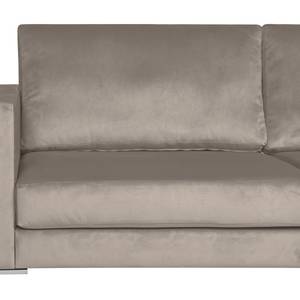 Ecksofa Portobello III Samt - Stoff Tond: Hellgrau - Breite: 251 cm - Longchair davorstehend rechts