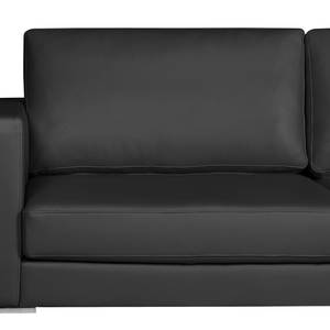 Canapé d’angle Portobello IV Cuir - Cuir véritable Lasde : Noir - Largeur : 251 cm - Méridienne courte à droite (vue de face)