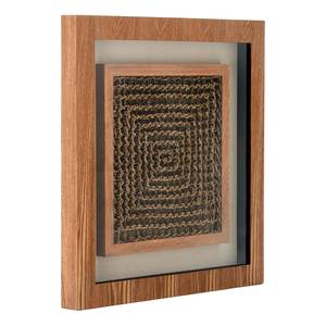 Afbeelding Carré II Wit - Glas - Plastic - Textiel - Deels massief hout - 60 x 60 x 5 cm