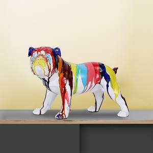 Dekofigur Bulldog Kunstharz - Multicolor