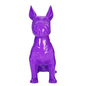 Sculptuur Terrier II Paars - Plastic - 19 x 46 x 39 cm