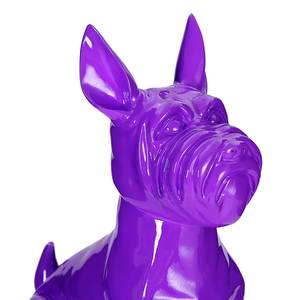 Sculptuur Terrier II Paars - Plastic - 19 x 46 x 39 cm