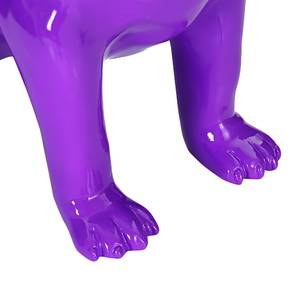 Sculptuur Terrier II Paars - Plastic - 19 x 46 x 39 cm