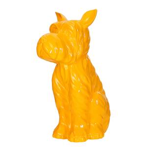 Sculptuur Terrier I Geel - Plastic - 17 x 39 x 28 cm