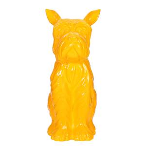 Sculptuur Terrier I Geel - Plastic - 17 x 39 x 28 cm
