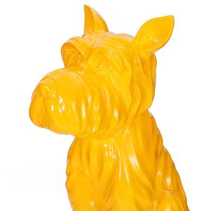 Sculptuur Terrier I Geel - Plastic - 17 x 39 x 28 cm