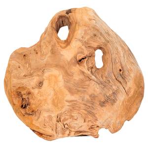 Dekoschale Crater Braun - Holz teilmassiv - 30 x 6 x 21 cm