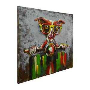 Bild Rollerfahrer Multicolor - Metall - 80 x 80 x 7 cm