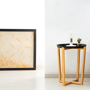 Afbeelding Gouden Veren Goud - Glas - Natuurvezel - Textiel - Deels massief hout - 80 x 80 x 5 cm