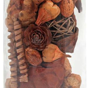 Grand bocal déco Flora I Marron - Verre - 14 x 27 x 14 cm
