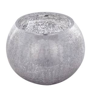 Vase Alpinia Glas, Metallfolie - Silber - 15 x 12 cm