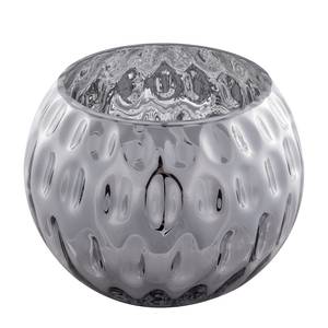 Vase Areca Glas, Metallfolie - Silber - 20 x 16 cm