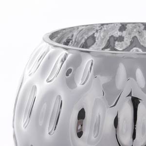Vase Areca Glas, Metallfolie - Silber - 20 x 16 cm